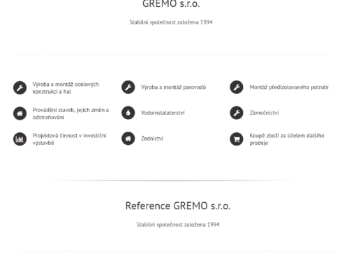 Webová prezentace GREMO s.r.o.